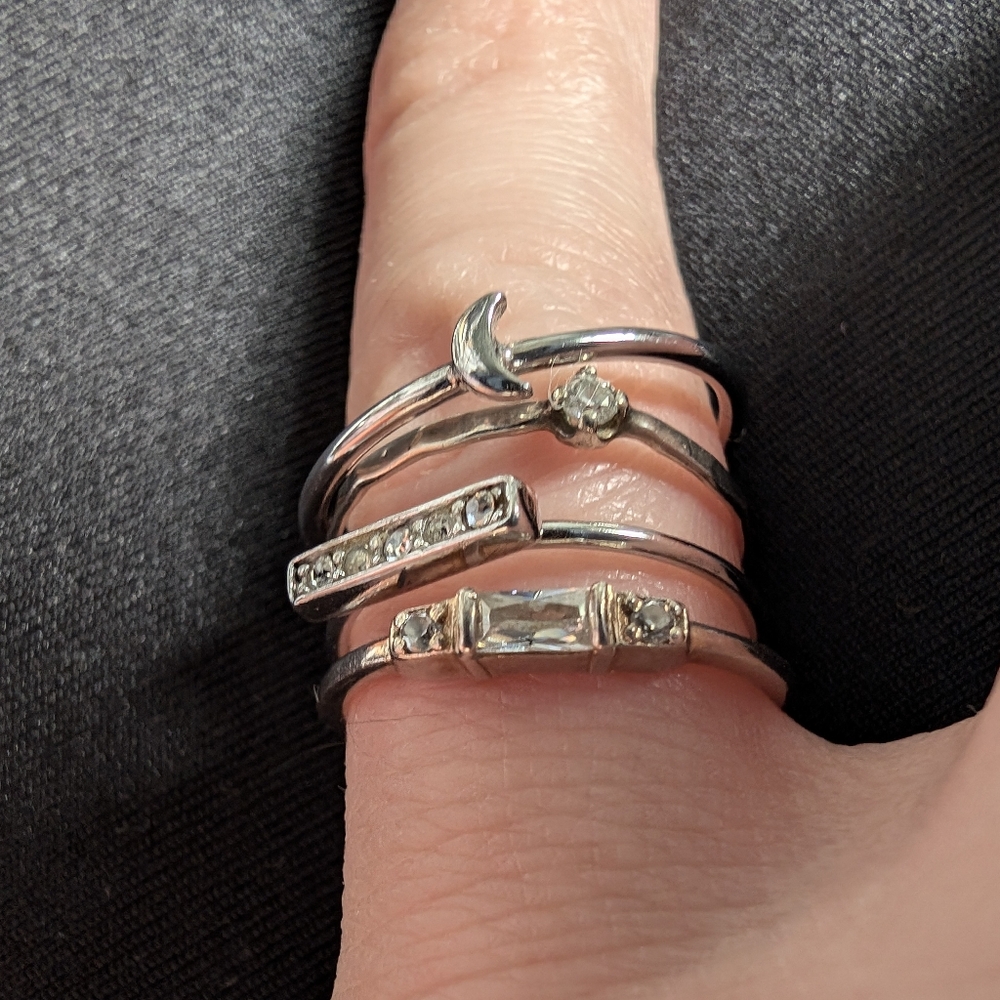 Sterling Silver Stacking Rings Bundle - image 4